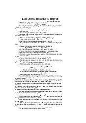 Bài tập ứng dụng trong kinh tế | Trường đại học Lao động - Xã hội