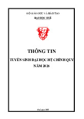 Thông tin tuyển sinh Đại học hệ chính quy năm 2025 - Đại học Huế