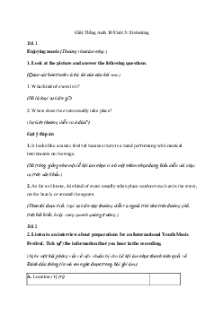 Tiếng Anh 10 Unit 3: Listening - Kết Nối Trí Thức