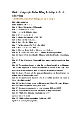Đề thi Violympic Toán Tiếng Anh lớp 4 tất cả các vòng