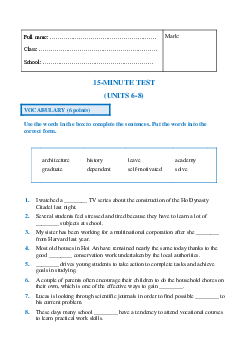 Bộ đề kiểm tra 15 phút Tiếng Anh 11 Global success HK2 (có đáp án)