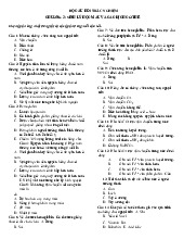 Ngân hàng câu hỏi trắc nghiệm | Sinh lý học máu và các dịch cơ thể | Trường Đại học Y Dược, Đại học Quốc gia Hà Nội