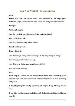 Giải Tiếng Anh 7 Unit 11: Communication | Global Success