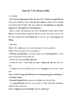 Dọc đường xứ Nghệ | Soạn văn 7 Cánh diều