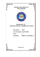Phân tích ứng dụng của TMĐT BIDV | Bài thảo luận TMĐT căn bản