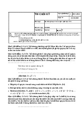 Đề thi Cuối Kỳ  môn Hệ thống máy tính | Trường Đại học Khoa học Tự nhiên, Đại học Quốc gia Thành phố Hồ Chí Minh