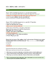 Negative and Positive Question Exercises môn Nói tiếng Anh 4  | Trường đại học Mở Hà Nội