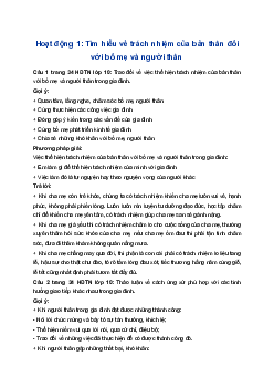 Giải Hoạt động trải nghiệm 10 Cánh diều: Hoạt động 1 chủ đề 4