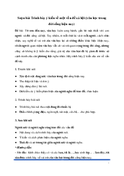 Soạn bài: Trình bày ý kiến về một vấn đề xã hội (văn học trong đời sống hiện nay) Ngữ Văn 8 | Kết nối tri thức