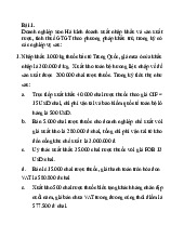 Bài ôn tập tính thuế Môn Kinh doanh xuất nhập khẩu | Trường Cao đẳng Kinh tế Đối ngoại