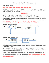 Đề cương môn Lí thuyết Điều khiển Tự động | Đại học Điện lực