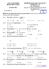 Đề giữa học kỳ 2 Toán 10 năm 2024 – 2025 trường THPT C Hải Hậu – Nam Định có đáp án