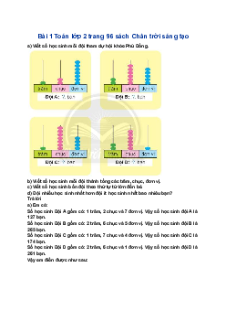 Giải SGK Toán lớp 2 trang 96, 97, 98 Em làm được những gì|  Chân trời sáng tạo