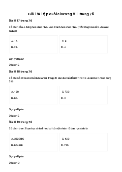 Giải Toán 10 KNTT Bài tập cuối chương 8
