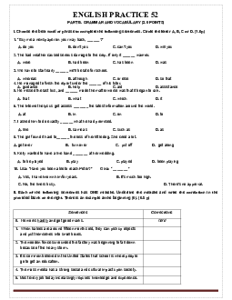 Đề luyện thi vào lớp 10 THPT Chuyên Tiếng Anh năm học 2023-2024 (có đáp án) - Đề thi thử số 52