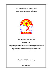 Thực trạng hút thuốc vị thành niên tại nơi công cộng | Môn Xã hội học đại cương - Học viện Hành chính Quốc gia