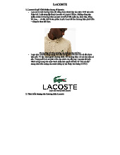Lịch Sử và Đặc Điểm Thương Hiệu Lacoste - Tổng Quan 2023