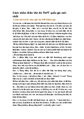 Cách chấm điểm Văn thi THPT quốc gia mới nhấtvăn