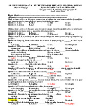 Đề chuẩn minh họa số 06 Kỳ thi tốt nghiệp THPT môn Tiếng Anh 2023
