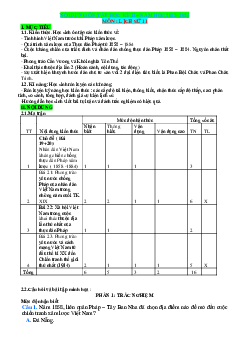 Nội dung ôn tập Lịch sử 11 học kỳ 2 năm học 2022-2023