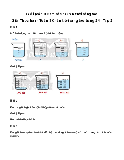 Giải Toán 3: Mi-li-lít | Chân trời sáng tạo