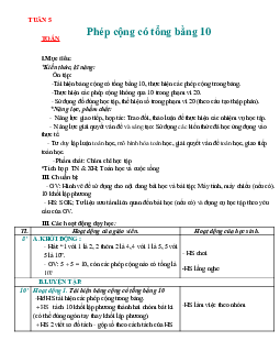 Giáo án Toán 2 tuần 5 sách Chân trời sáng tạo