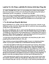 Luật Sư Tư Vấn Pháp Luật Miễn Phí Online 24/24 Qua Tổng Đài