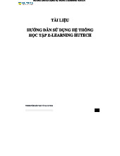 HƯỚNG DẪN SỬ DỤNG HỆ THỐNG E-LEARNING HUTECH: TOÀN TẬP HỌC VIÊN
