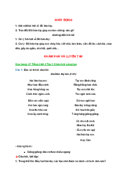 Tiếng Việt 3 trang 47, 48, 49 Bài 3: Hai bàn tay em (Chân trời sáng tạo)