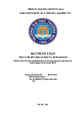 Ứng dụng Blockchain trong chuyển đổi số | Bài thảo luận chuyển đổi số trong kinh doanh