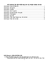 Đề cương ôn tập môn địa văn hoá - Cơ sở văn hóa Việt Nam | Trường Đại học Văn hóa Hà Nội