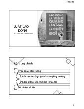 Luật lao động môn Pháp luật đại cương   | Học viện Nông nghiệp Việt Nam