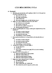 Câu hỏi Chương 5 và 6 môn Nguyên lý kế toán | Trường Đại học Thủy Lợi