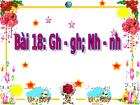 Giáo án điện tử Tiếng Việt 1 Tập 1 Bài 18 Kết nối tri thức: Gh, gh, Nh, nh