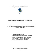 Tiểu luận học phần nguyên lý thống kê khoa Kinh tế biển- Logistics - Trường Đại học Bà Rịa - Vũng Tàu.