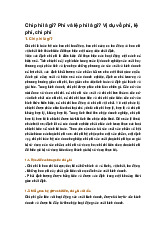 Chi phí là gì? Phí và lệ phí là gì? Vị dụ về phí, lệ phí, chi phí