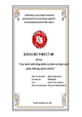 Báo cáo Quy trình xuất nhập khẩu ủy thác tại công ty cổ phần XNK tạp phẩm Hà Nội | Kinh doanh quốc tế | Đại học Ngoại thương