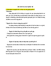 Đề cương luật quốc tế | Trường Đại học Luật, Đại học Quốc gia Hà Nội