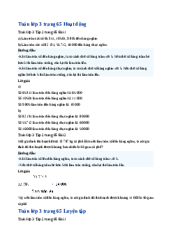 Giải SGK môn Toán 3 - Bài 61: Làm tròn số đến hàng nghìn, hàng chục nghìn | Kết nối tri thức