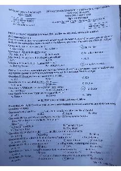 Đề thi tuyển sinh vào 10 môn Tiếng Anh của Sở GD&ĐT Bắc Giang năm học 2024 - 2025