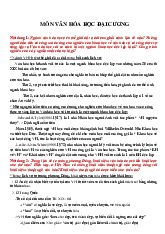 Đề cương môn Đại cương văn hóa - Trường Đại học lao động -  xã hội.