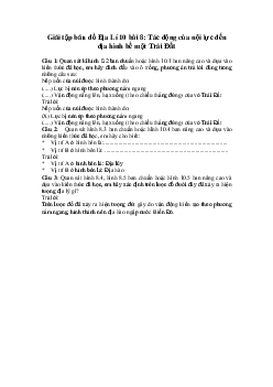 Tập bản đồ Địa lý lớp 10 bài 8: Tác động của nội lực đến địa hình bề mặt Trái Đất