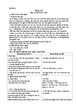 Giáo án Tiếng Việt lớp 4 Tuần 6 | Kết nối tri thức