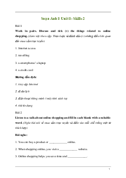 Giải Tiếng Anh 8 Unit 8: Skills 2 | Kết nối tri thức