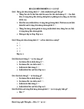 Ngân hàng câu hỏi trắc nghiệm C++ môn Công nghệ thông tin| Trường Đại học Kinh doanh và Công nghệ Hà Nội