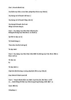 Trắc nghiệm môn quản trị học chương 5