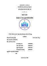 Báo cáo Quản lý Dự án Phần mềm: Hệ thống Cửa hàng Laptop môn Công nghệ thông tin | Trường Đại Học Nha Trang