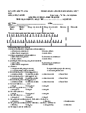 Đề thi môn học - Hình thái - Cú pháp học | Đại học Mở Thành phố Hồ Chí Minh
