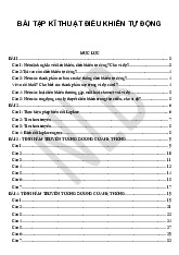 BÀI TẬP KỸ THUẬT ĐIỀU KHIỂN TỰ ĐỘNG - BAI TAP KY THUAT DKTD