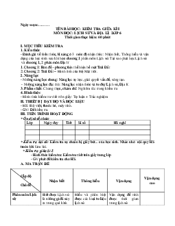 Đề thi giữa học kì 1 môn Lịch sử - Địa lí 6 năm 2023 - 2024 sách Chân trời sáng tạo | Đề 4